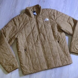 Junction The North Face Men's Tan Jacket M Insulated Beige Small Stain Front